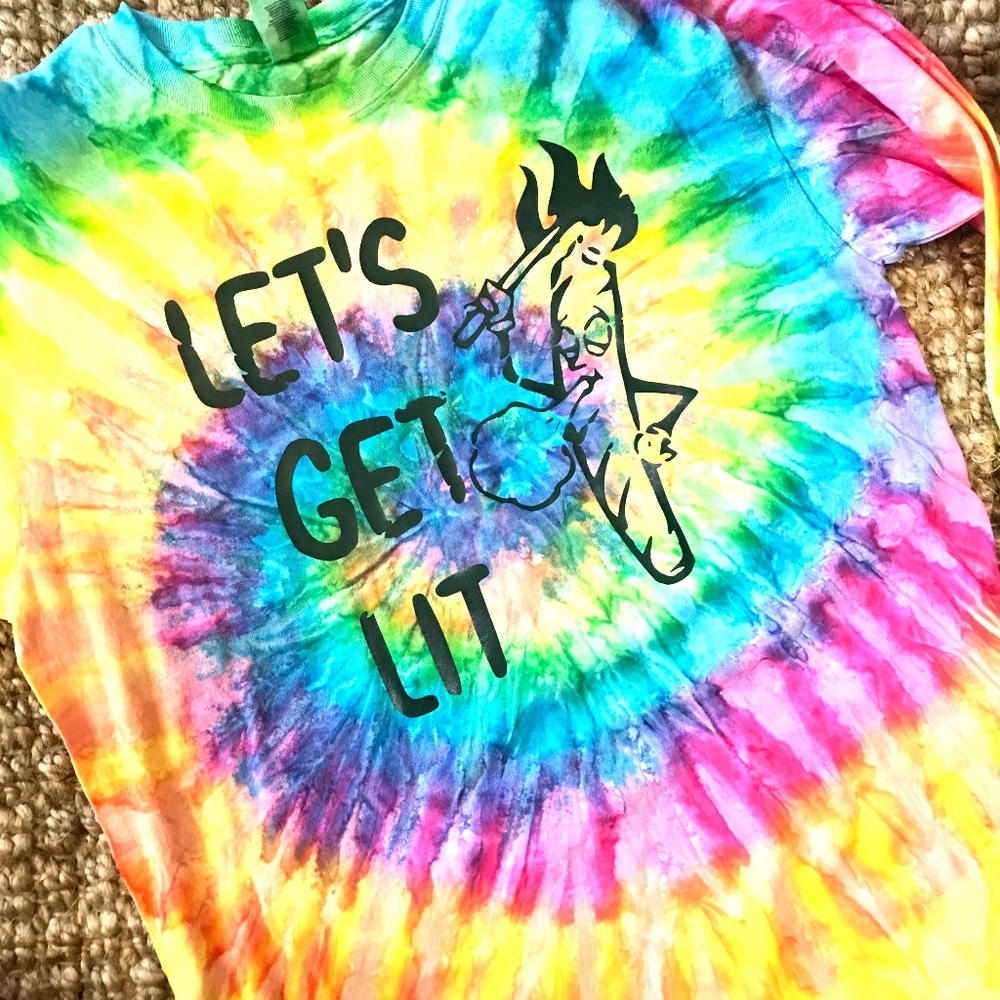 Cannabis tie-dye lomg sleeve t shirt